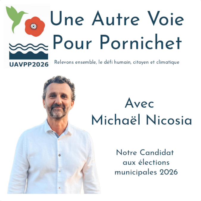 Une Autre Voie Pour Pornichet avec Michael Nicosia, candidat tête de liste.