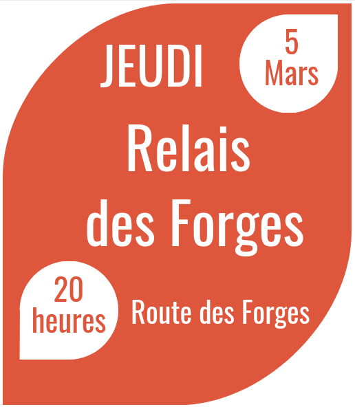 Jeudi 5 mars 2026 Relais des Forges 20h